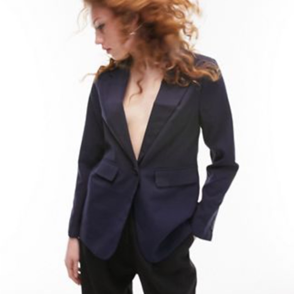 Topshop blazer in navy
